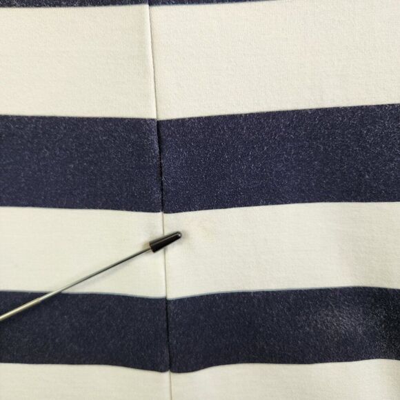 Lauren Ralph Lauren Dress Womens 1X Blue White Striped Coastal Vacation Resort - Picture 11 of 15